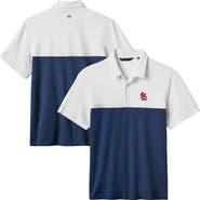 TravisMathew Men's TravisMathew White/Navy St. Louis Cardinals Home Run Leader Tri-Blend Polo