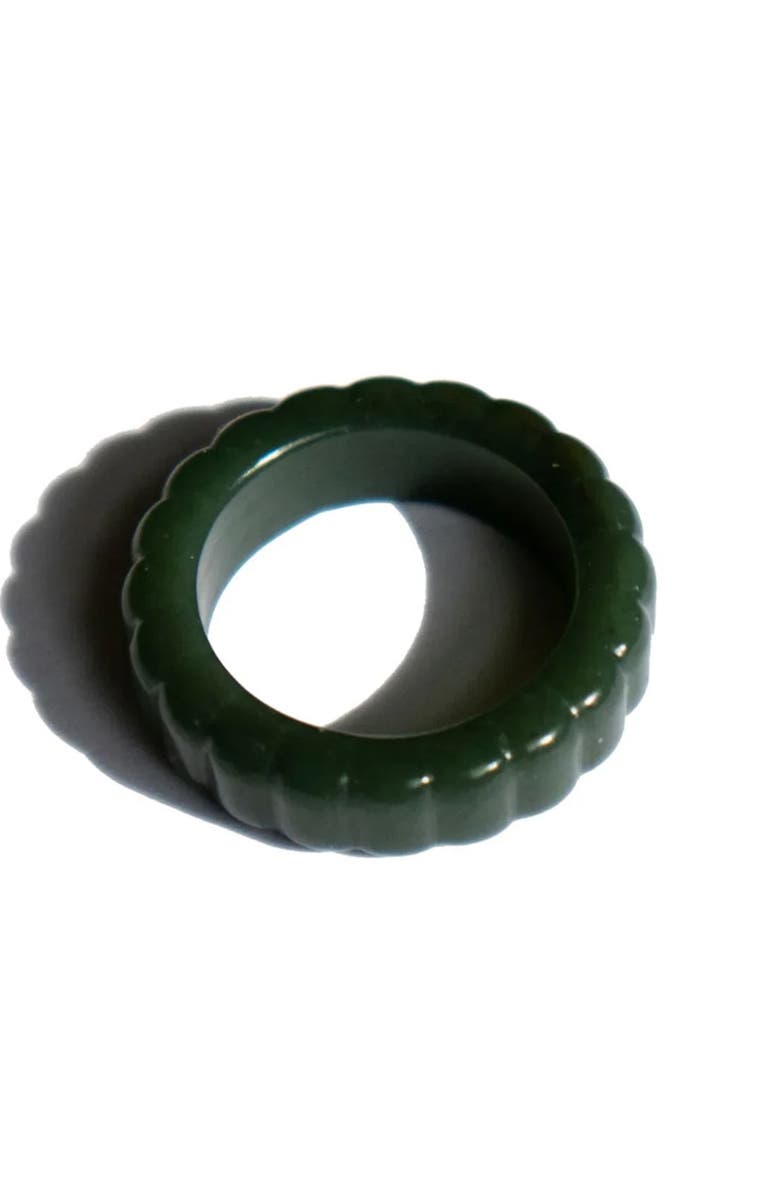 seree Sophia skinny Ribbed jade ring, Alternate, color, 