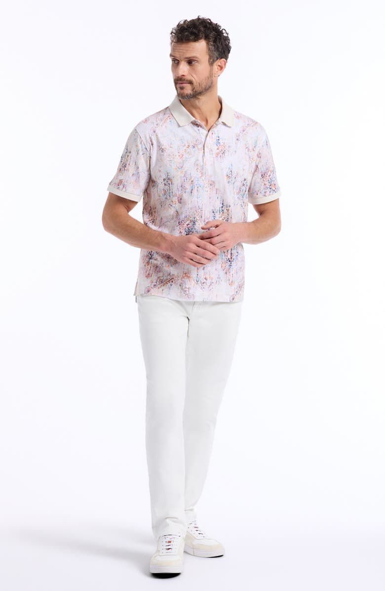 Robert Graham Ryton Cotton Polo, Alternate, color, Oatmeal