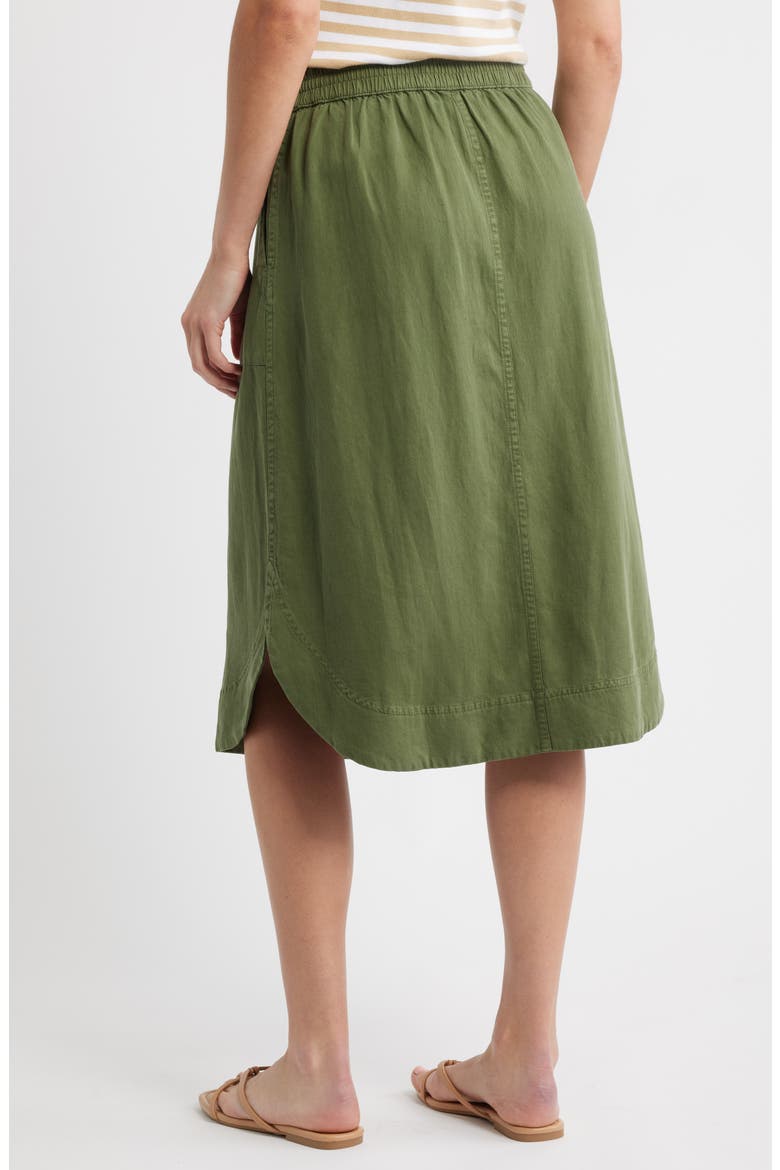 Easy Tencel™ Lyocell & Linen Blend Skirt, Alternate, color, GREEN BRONZE