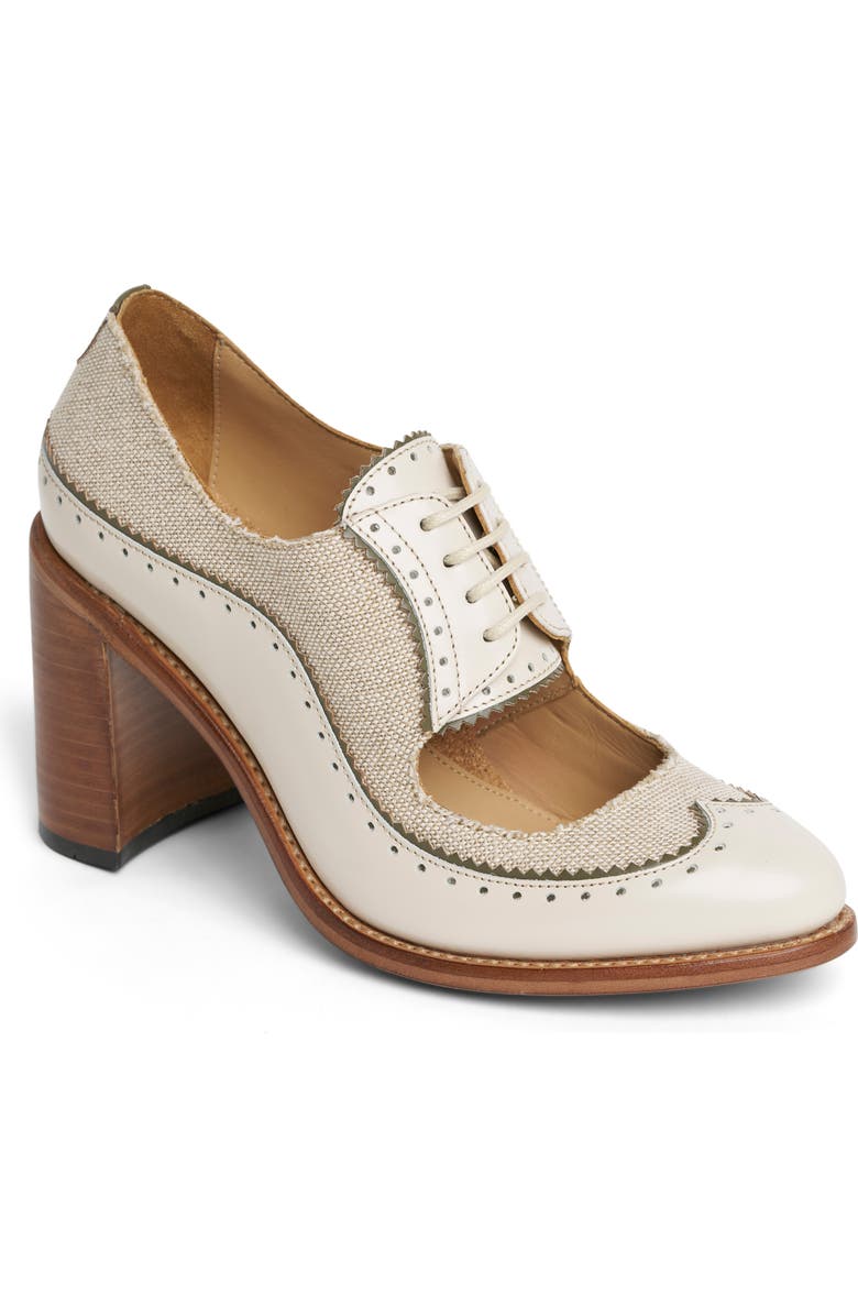 THE OFFICE OF US Mrs. Bianca Wingtip Pump, Main, color, Ecru