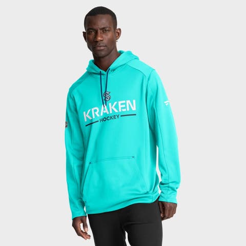Men's Fanatics Light Blue Seattle Kraken Authentic Pro Rink Hoodie