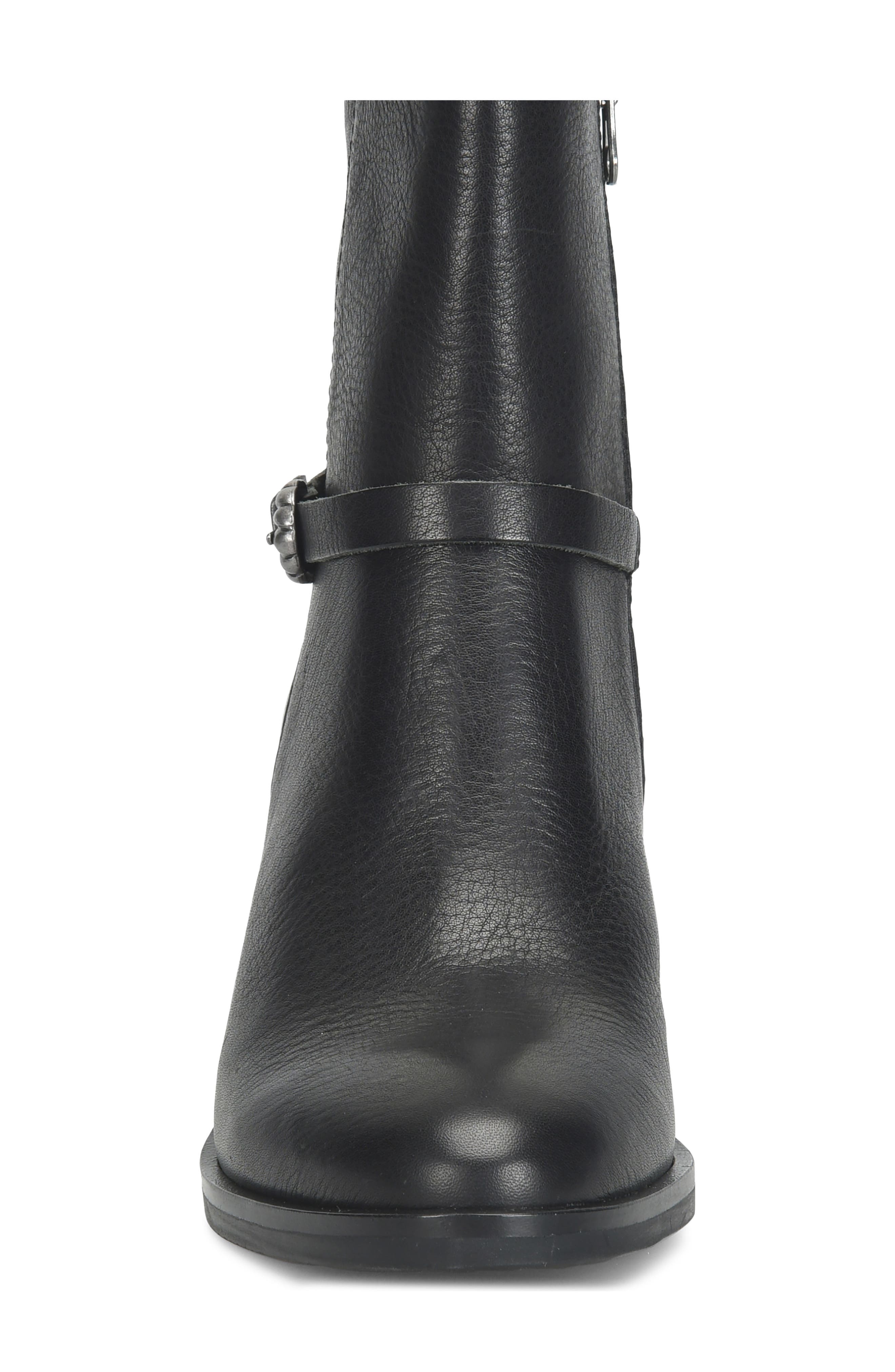 Solstice Leather Bootie, Alternate, color, BLACK LEATHER