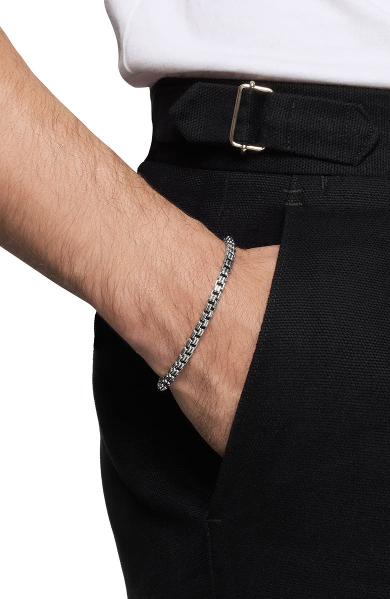 David Yurman Men's Double Box Chain Bracelet in Sterling Silver, 4mm, Alternate, color, Silver