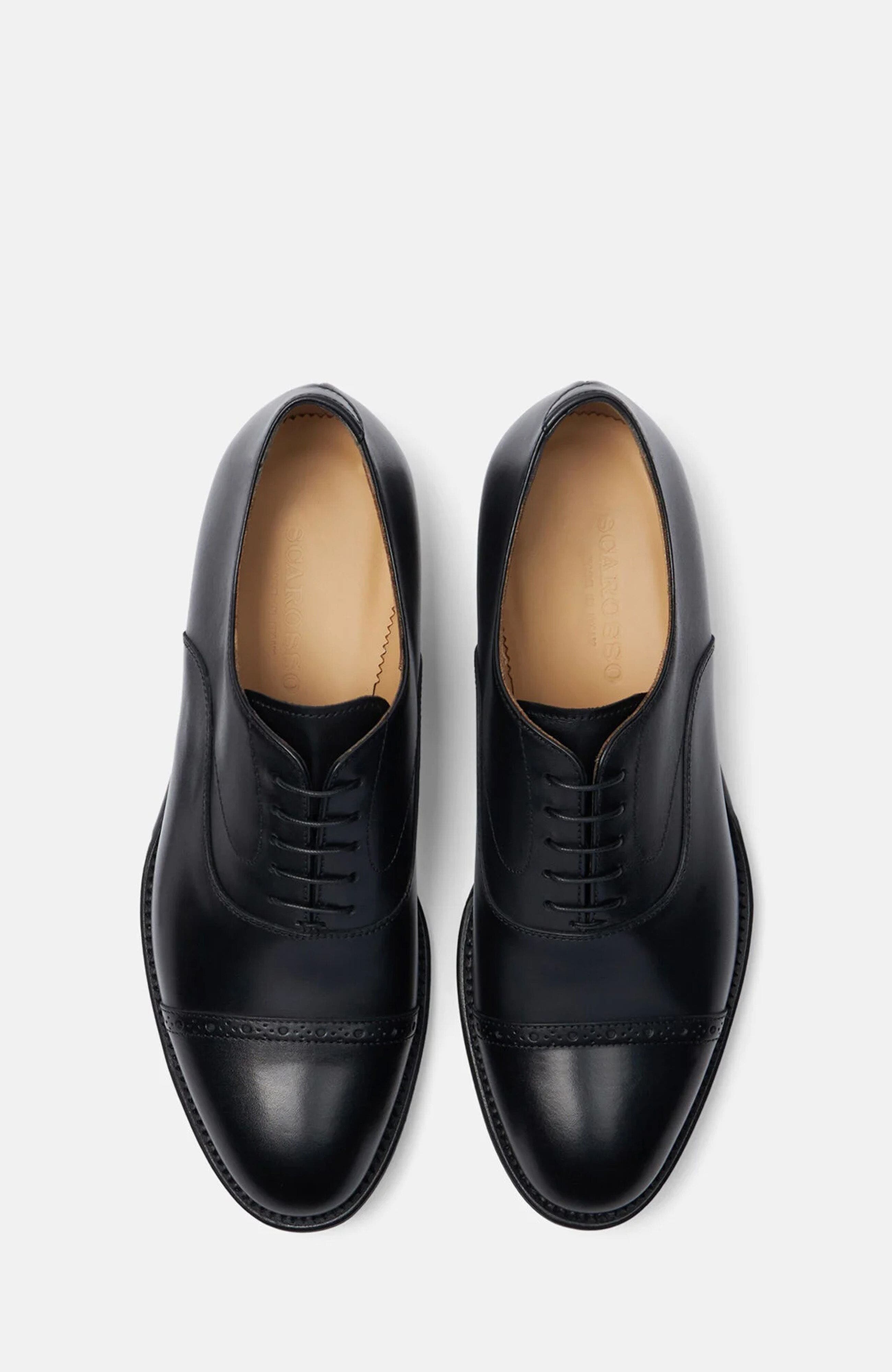 SCAROSSO Beaumont Oxfords, Alternate, color, Black Calf