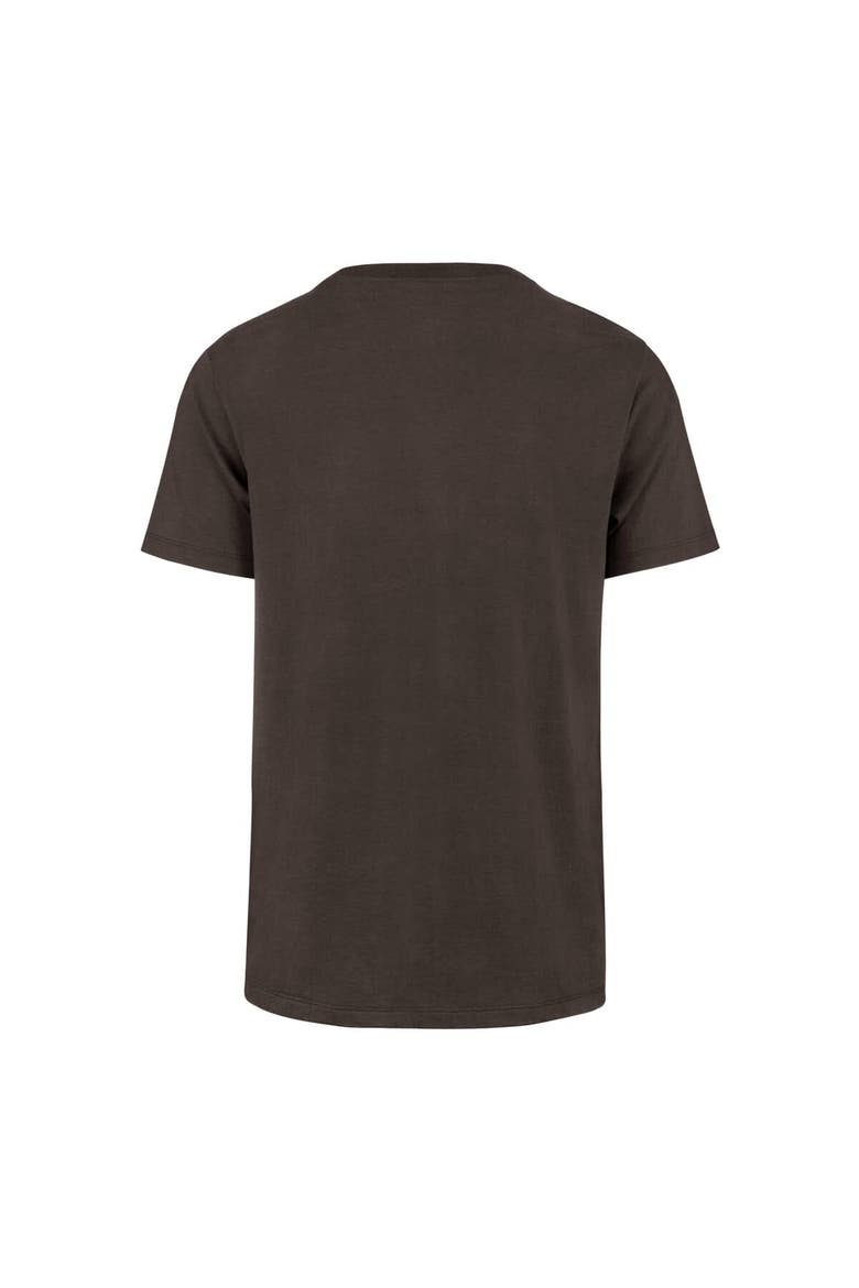 Men's '47 Brown Cleveland Browns Stripe Splash Franklin Throwback T-Shirt, Alternate, color, Brown