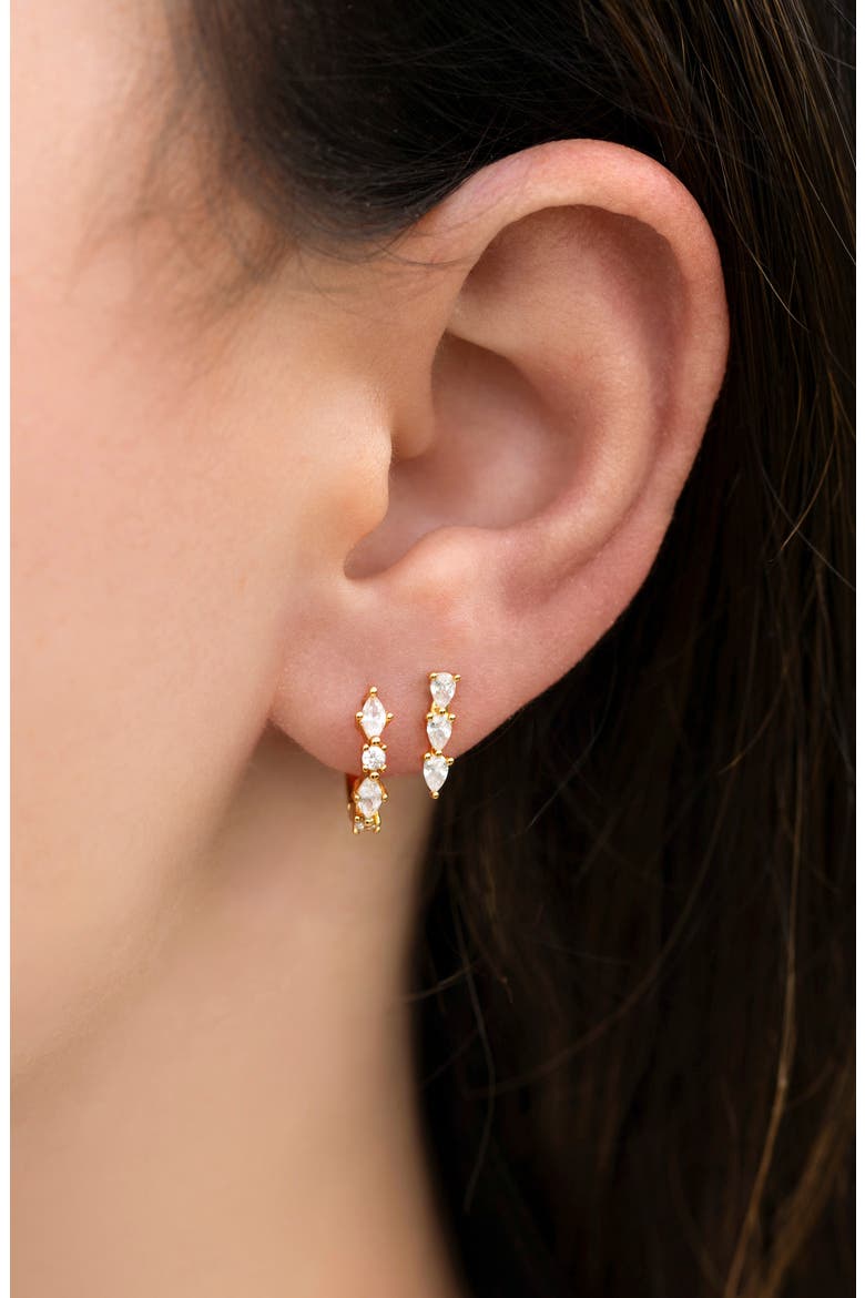 Capri Earring Set, Alternate, color, GOLD