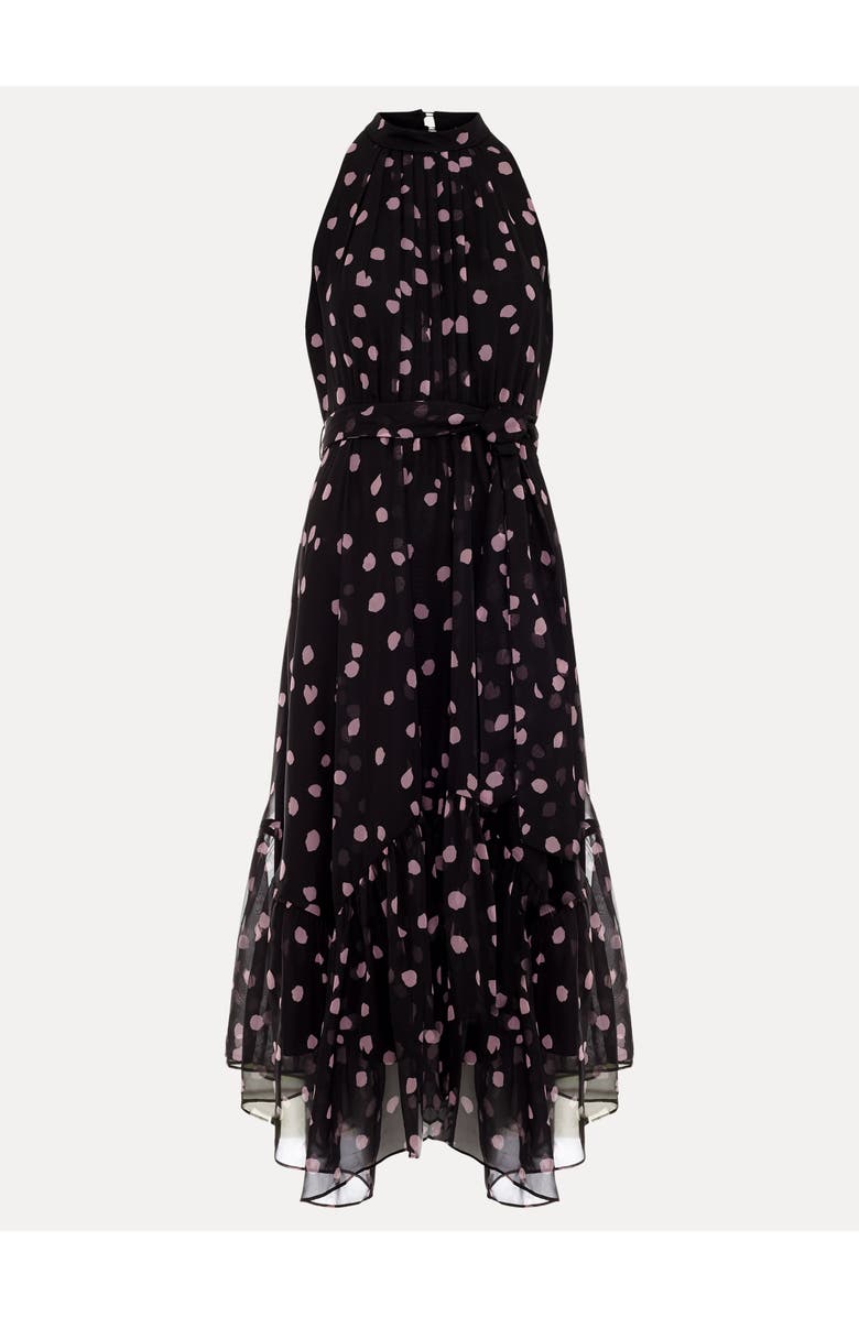 Phase Eight Lucinda Sleeveless Halter Midi Dress, Alternate, color, Black