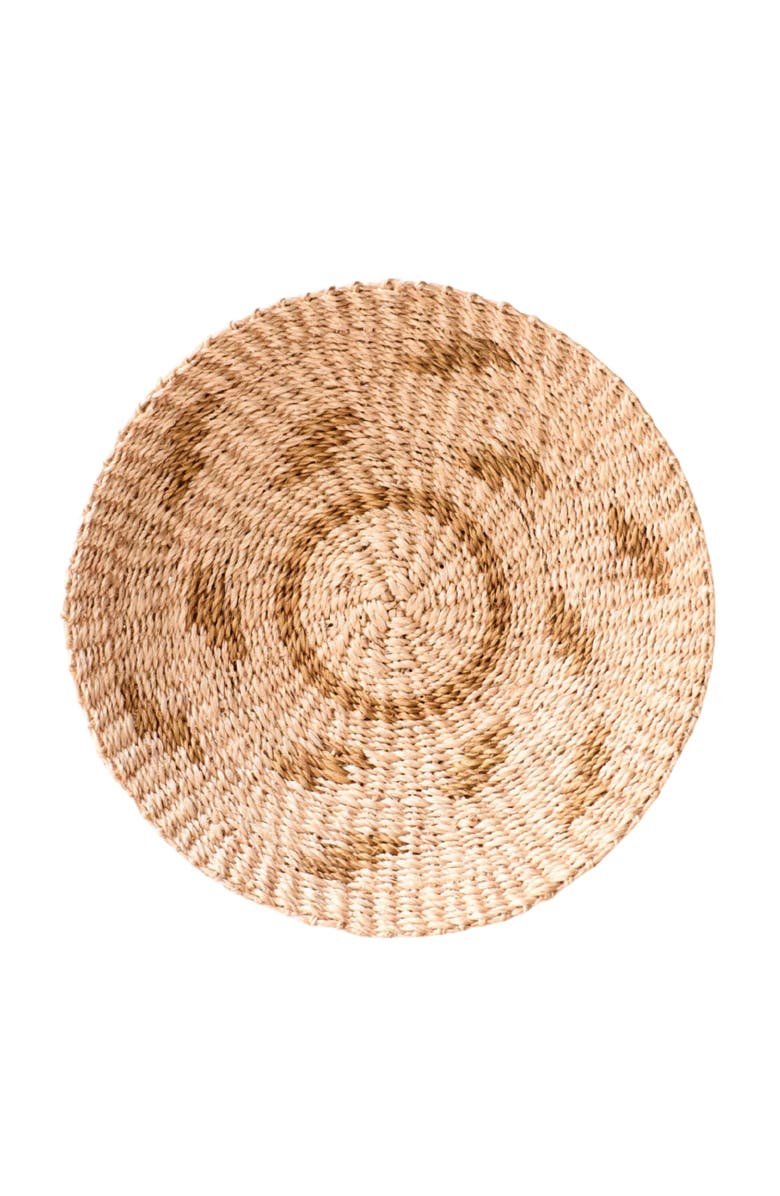 LIKHA Natural & Brown Round Wall Basket, Alternate, color, Natural + Brown