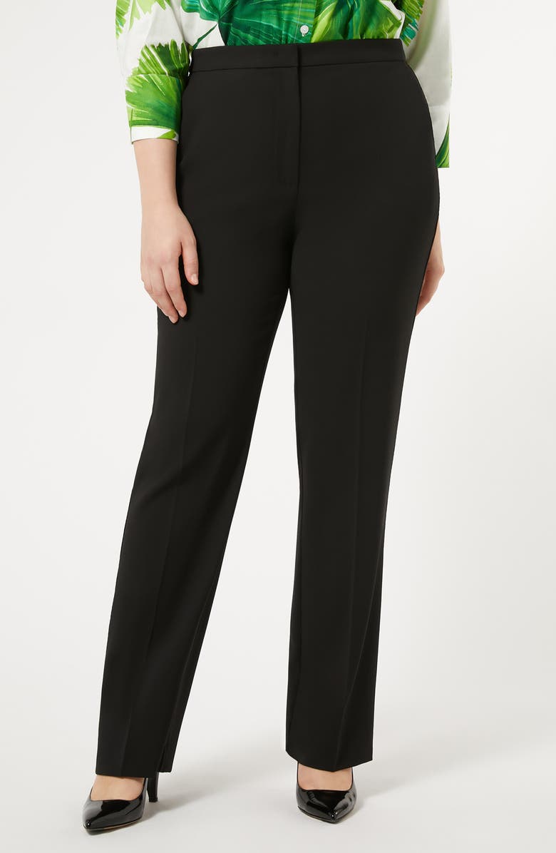 Marina Rinaldi Ghirba Virgin Wool Crepe Pants, Main, color, 