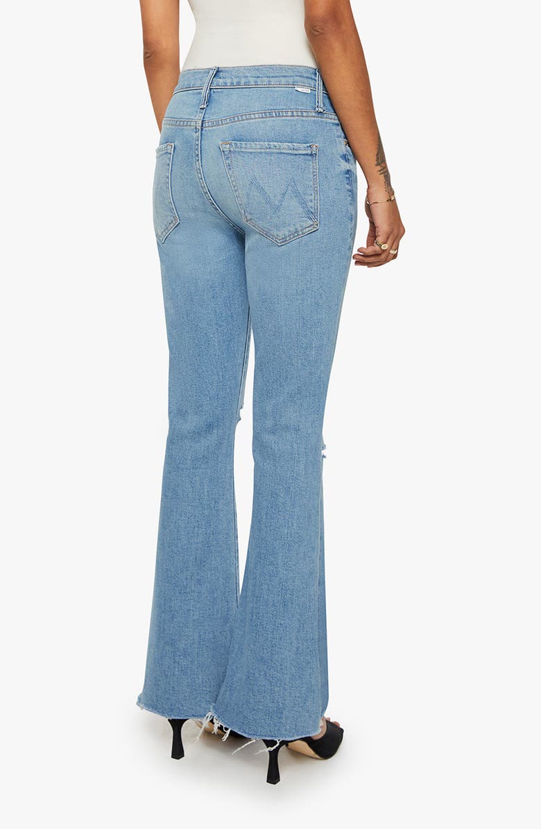 MOTHER Ripped Flare Jeans, Alternate, color, Chaos Is Calling