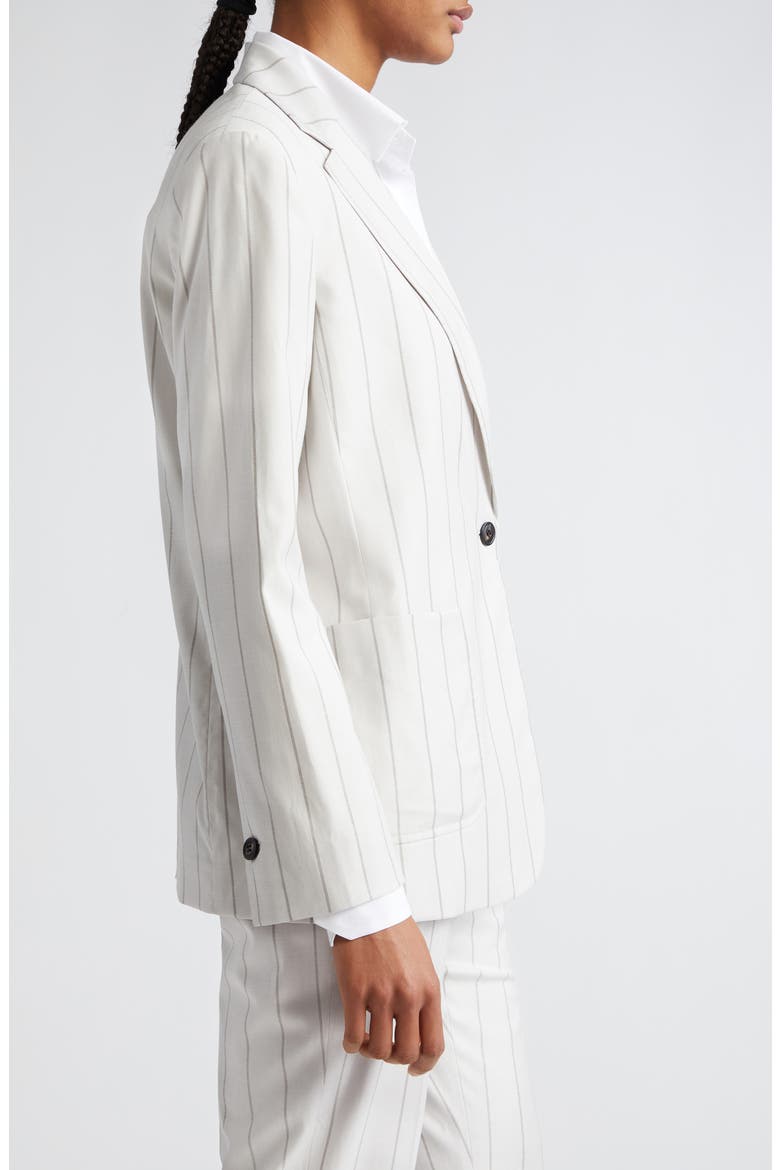 Pinstripe Blazer, Alternate, color, IVORY