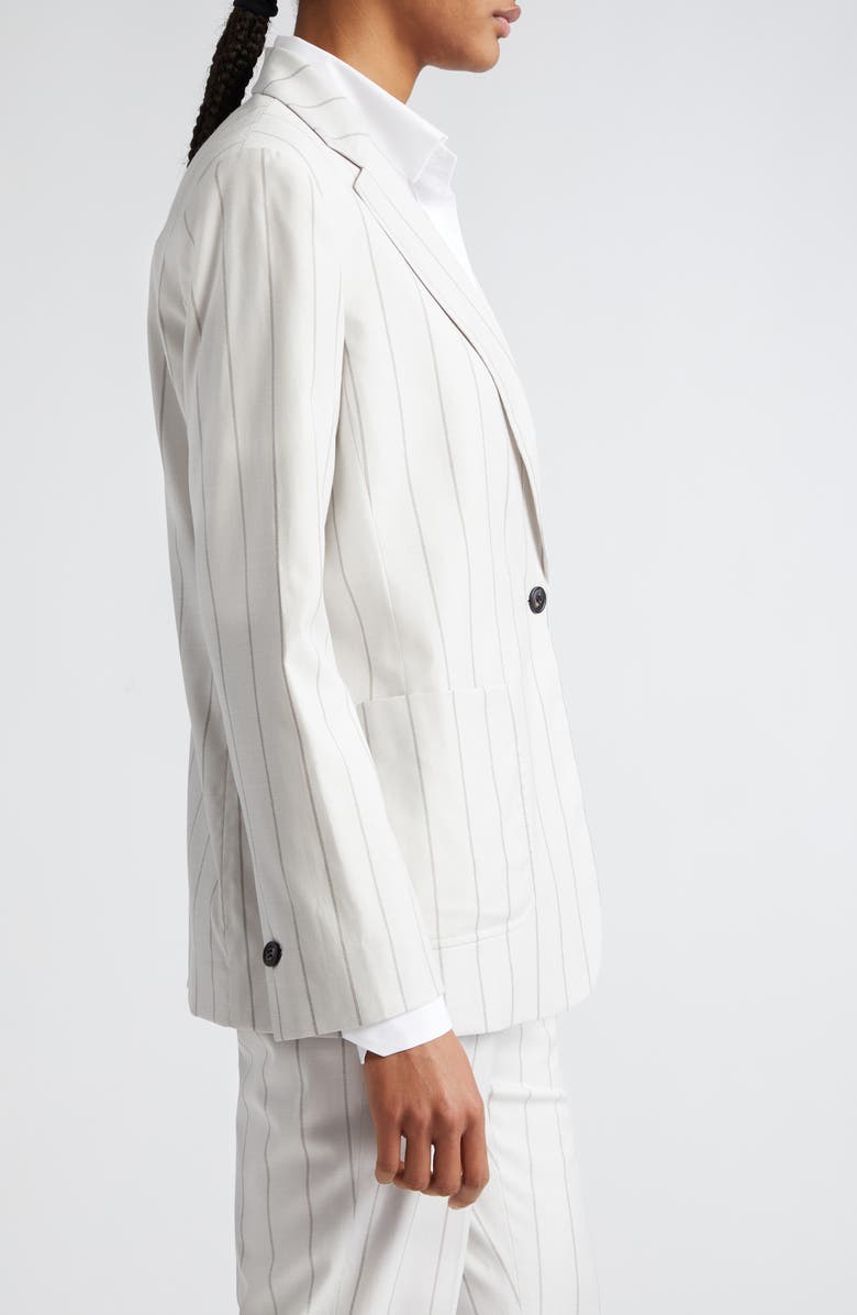 Eleventy Pinstripe Blazer, Alternate, color, Ivory