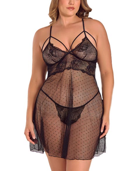 Romantic Lace Soft Cup Babydoll & Panty Set