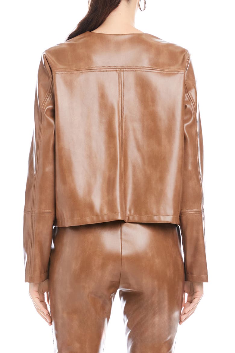 Kaylyn Faux Leather Jacket, Alternate, color, LATTE