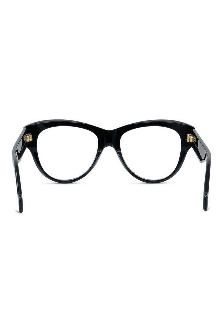 Anagram 52mm Round Optical Glasses, Alternate, color, SHINY BLACK