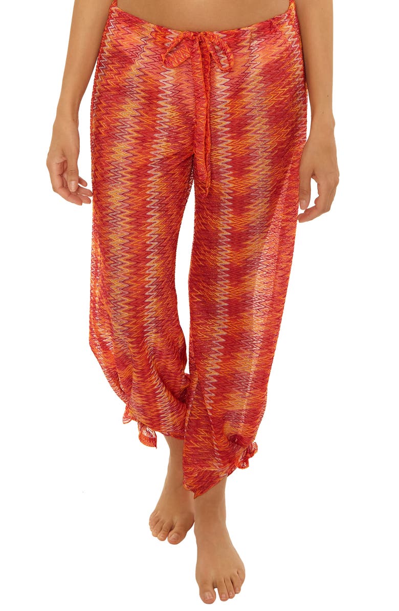 Becca Cancun Cover-Up Pants, Alternate, color, Dragon Fire