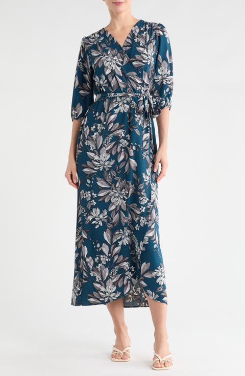 Floral Wrap Maxi Dress