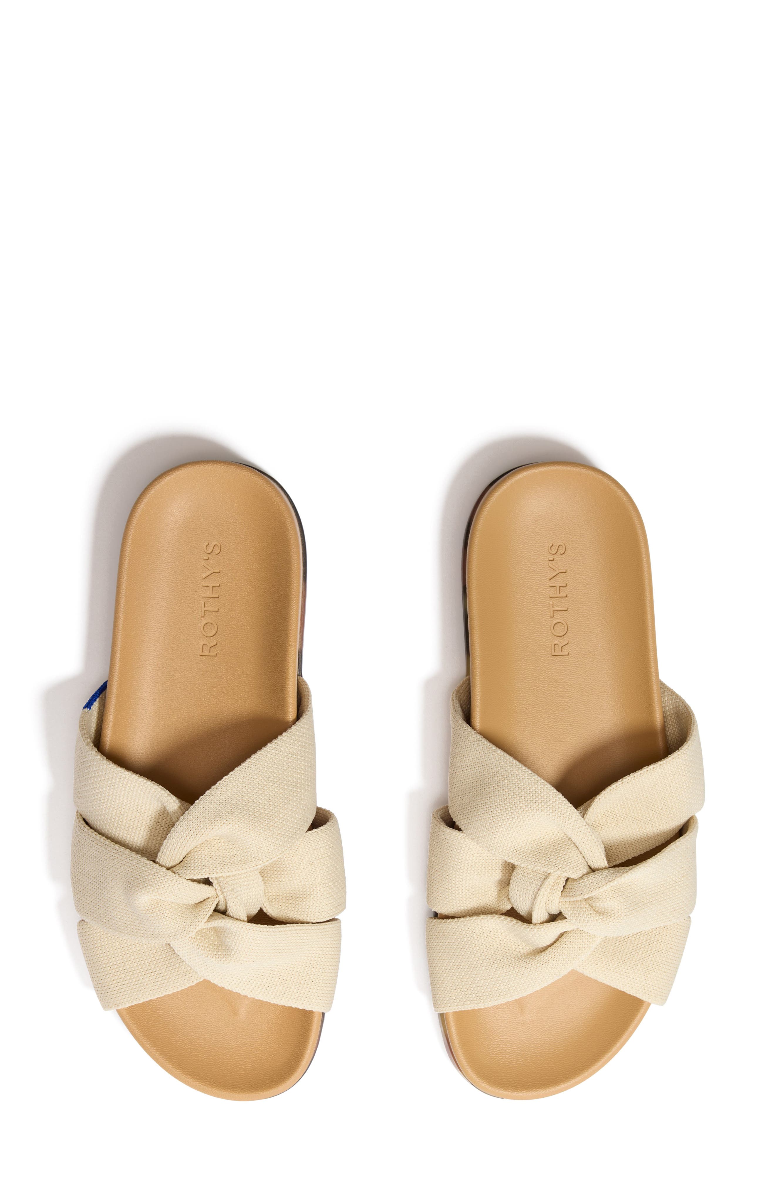 The Twist Slide Sandal, Alternate, color, COCONUT