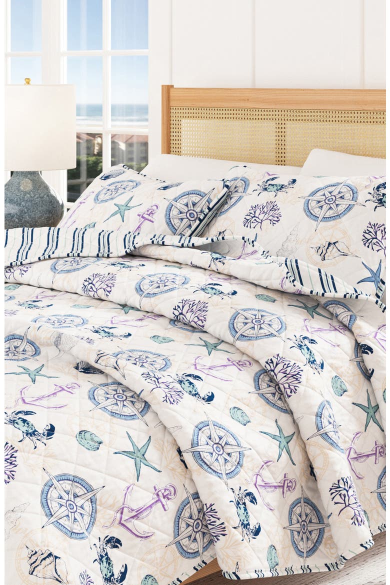 Nautical Theme Quilt Set, Alternate, color, NAUTICAL MOTIF