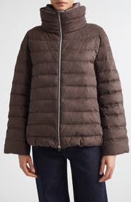Herno Faux Suede Quilted Down Puffer Jacket