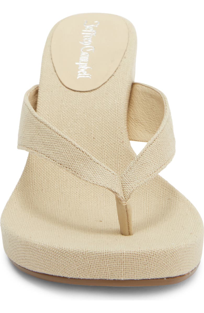 Jeffrey Campbell Liezel Platform Wedge Flip Flop, Alternate, color, Beige Canvas