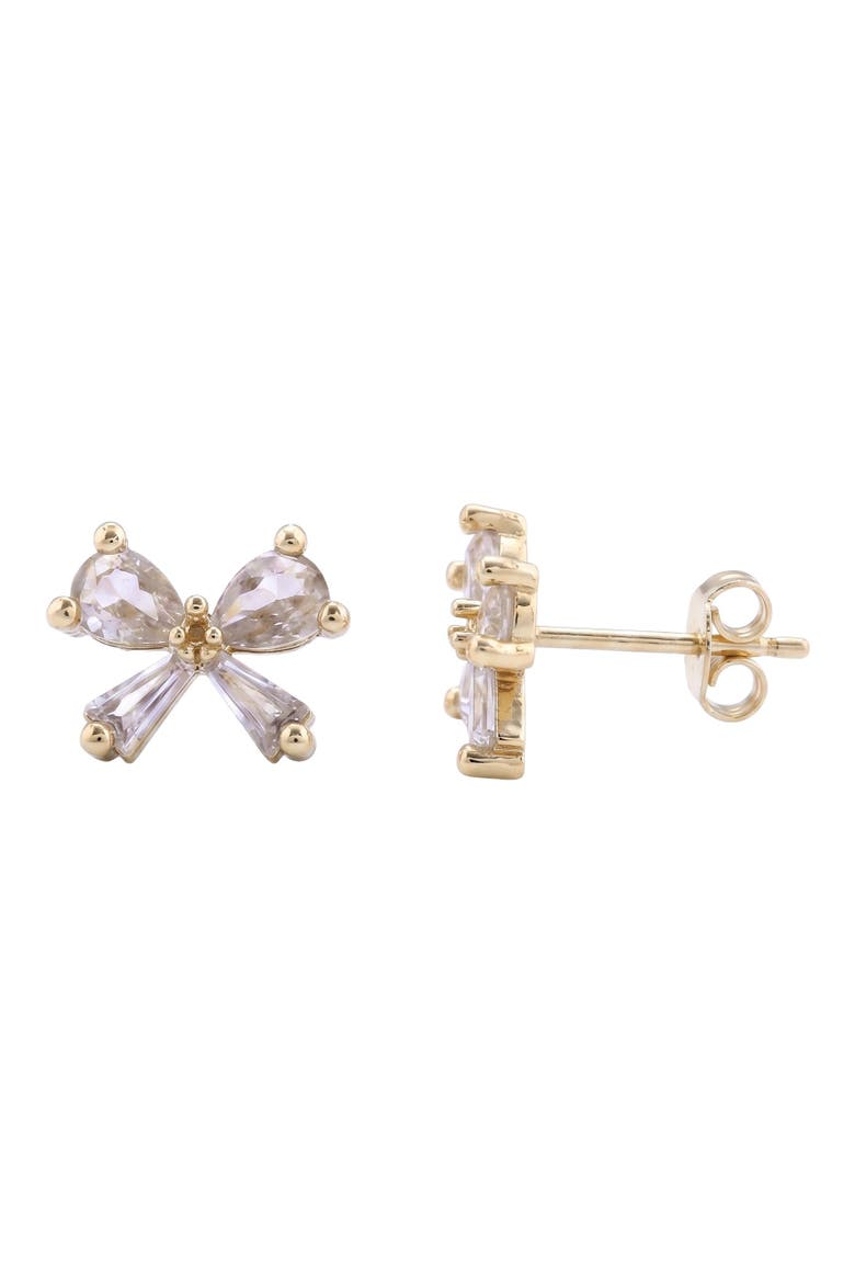 Kala Bow Studs, Alternate, color, Gold