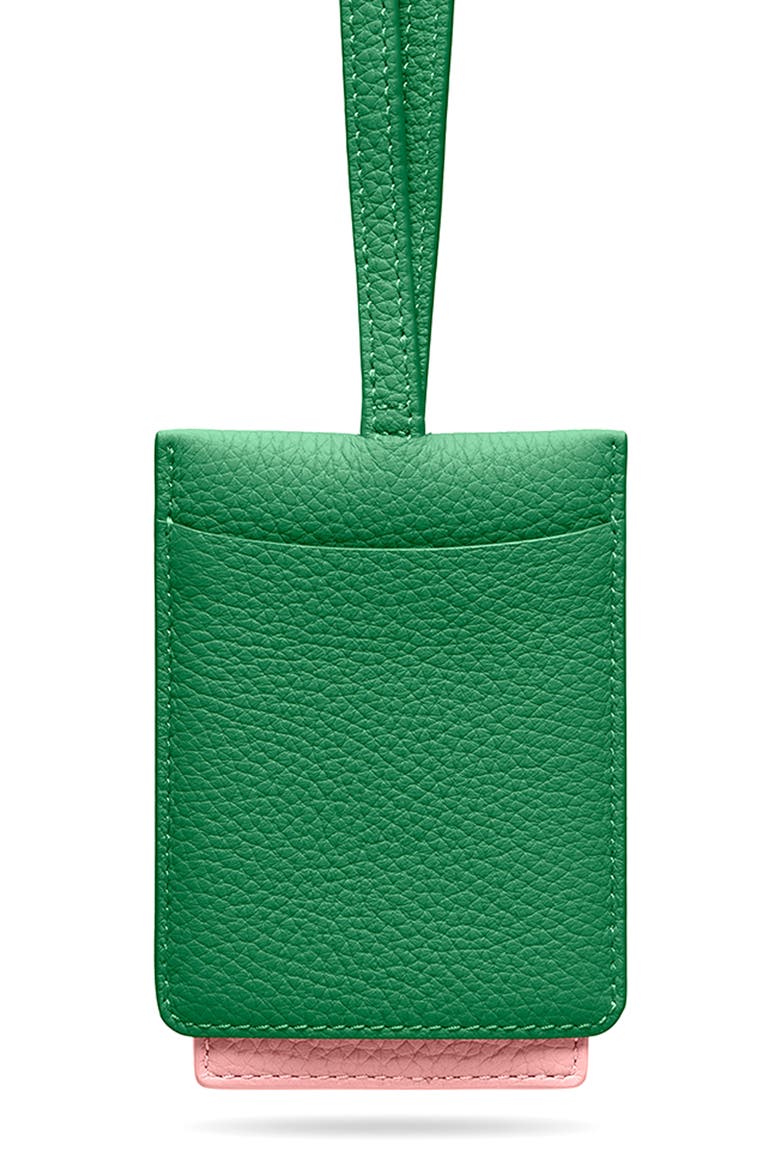 Leather ID Lanyard, Alternate, color, Emerald Lily