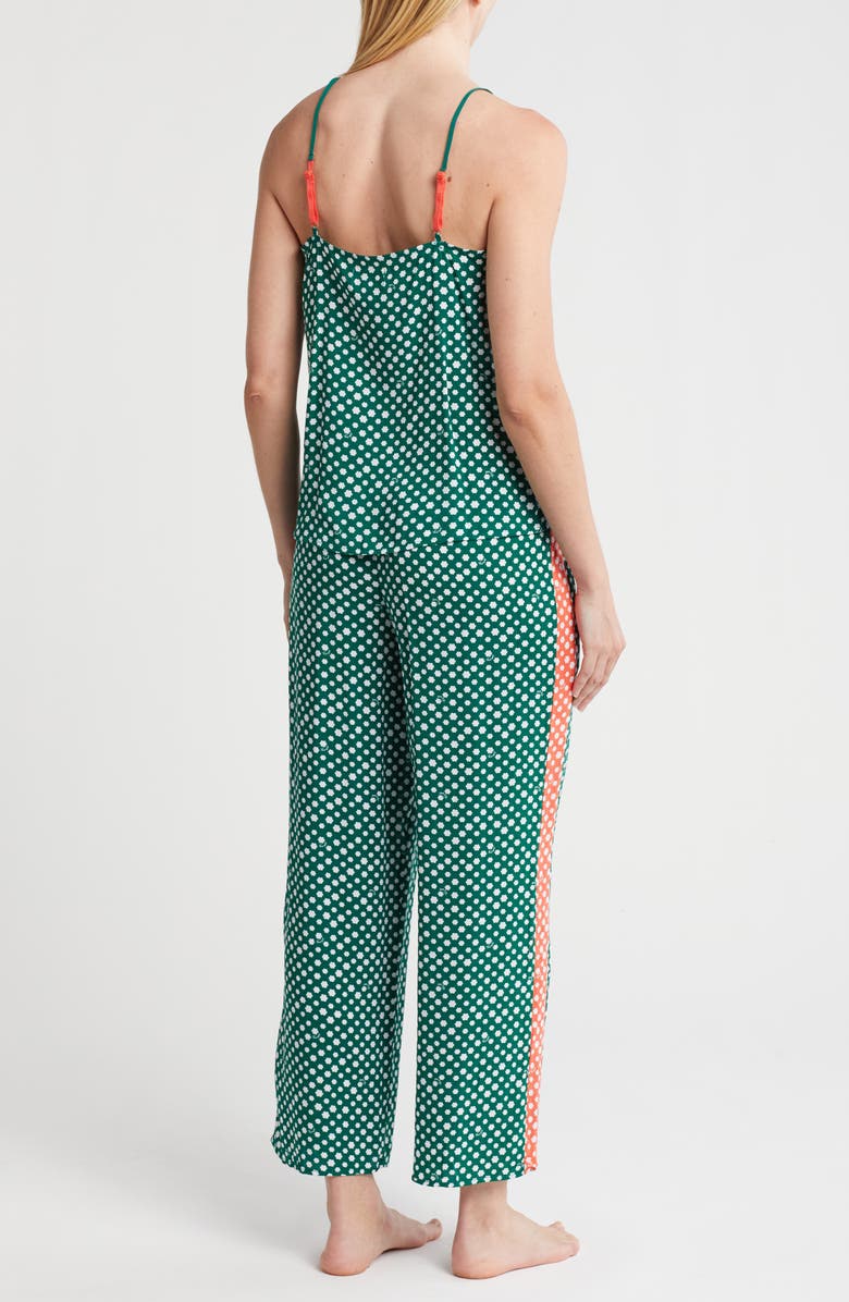 DKNY Colorblock Print Pajamas, Alternate, color, Green Dot