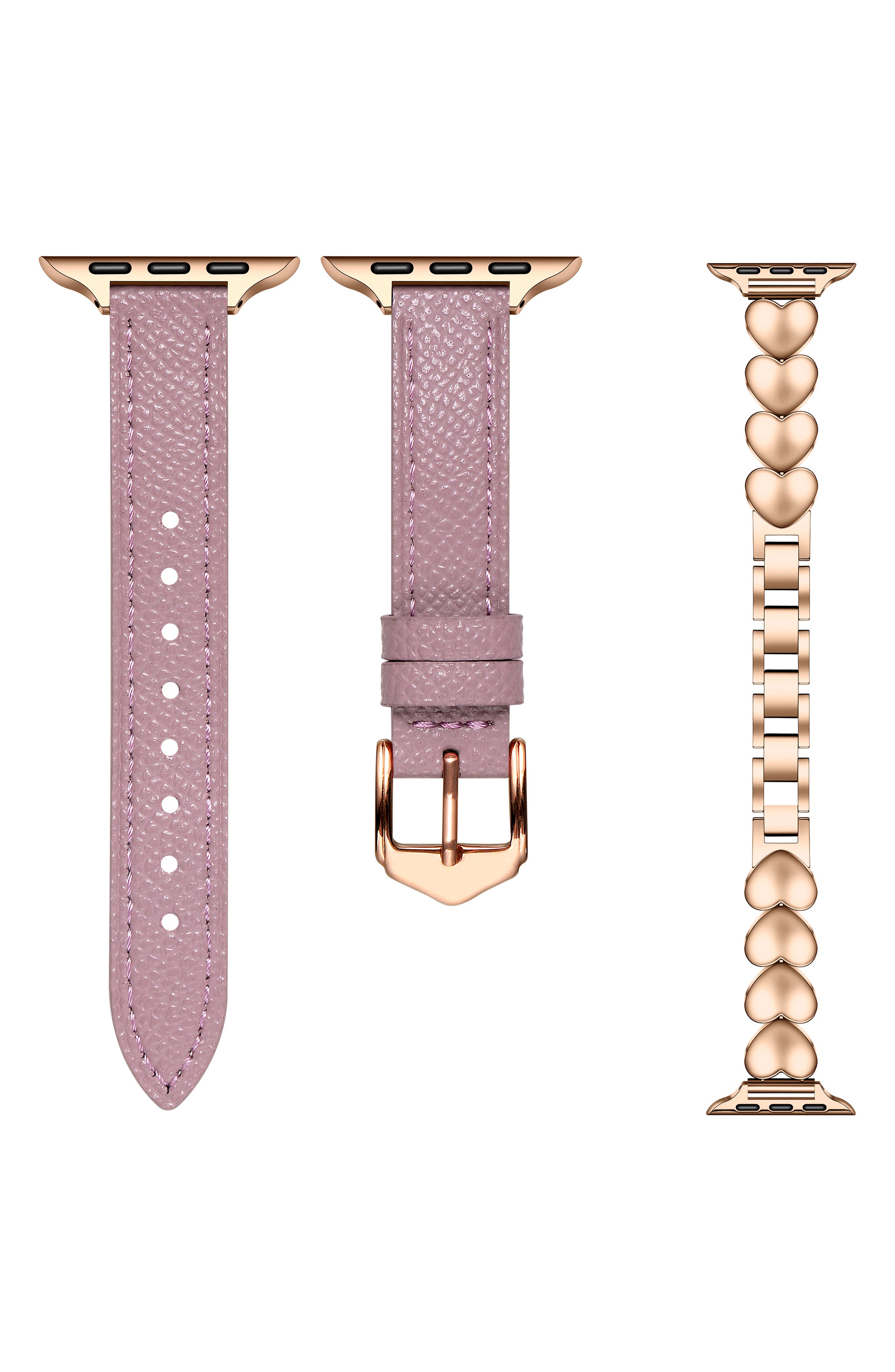 Posh Tech Aphrodite 2-Pack Leather & Chain Apple Watch® Watchbands