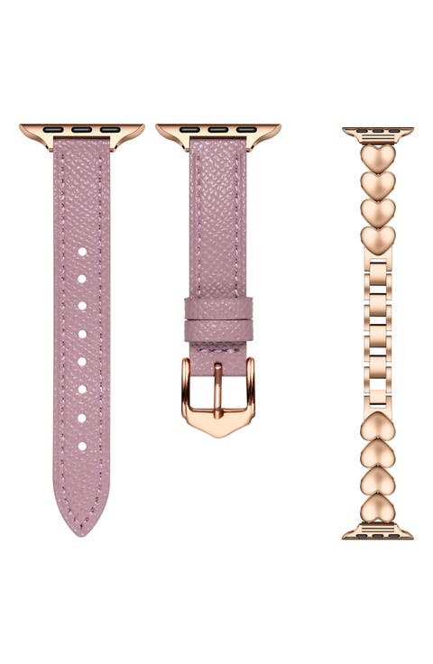 Aphrodite 2-Pack Leather & Chain Apple Watch® Watchbands