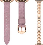 Posh Tech Aphrodite 2-Pack Leather & Chain Apple Watch® Watchbands