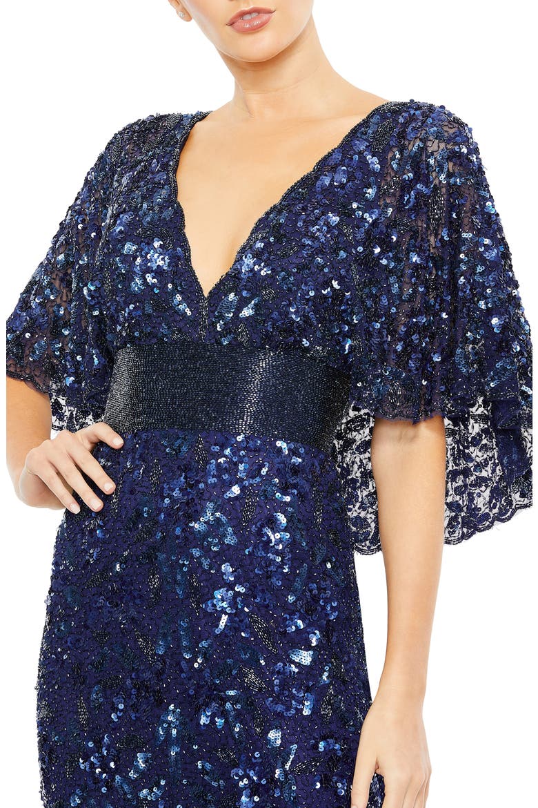 Sequin & Bead Embellished Gown, Alternate, color, MIDNIGHT
