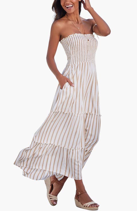 Striped Bandeau Dress