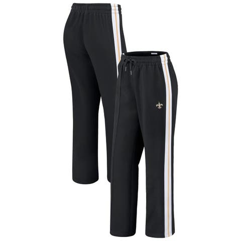 Women's WEAR by Erin Andrews Black New Orleans Saints Color-Block Straight Leg Pants