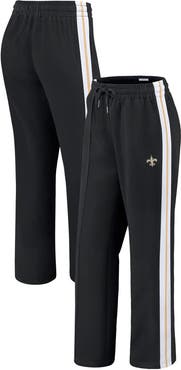 WEAR by Erin Andrews Women's WEAR by Erin Andrews Black New Orleans Saints Color-Block Straight Leg Pants