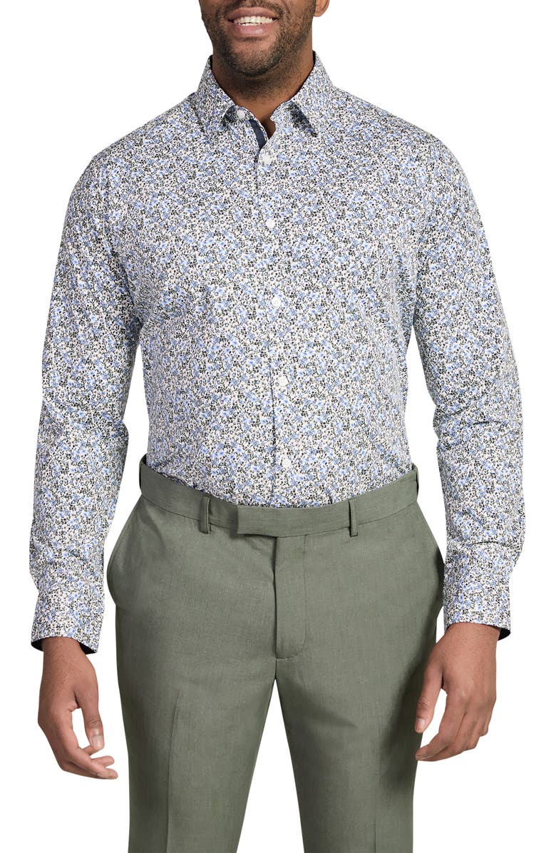 Johnny Bigg Seville Floral Stretch Button-Up Shirt, Main, color, 