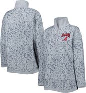GAMEDAY COUTURE Women's Gameday Couture Heather Gray Alabama Crimson Tide Leopard Quarter-Zip Sweatshirt