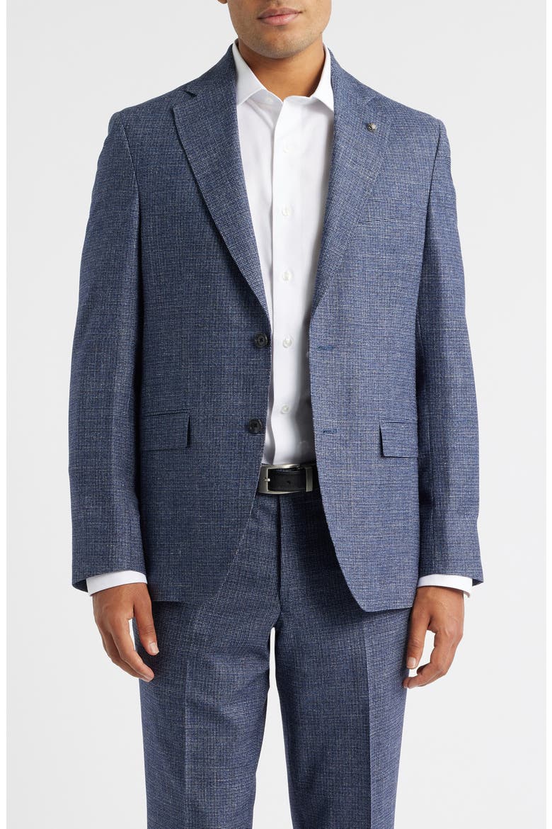 Montana Mid Blue Textured Super 120s Wool Suit, Alternate, color, MID BLUE