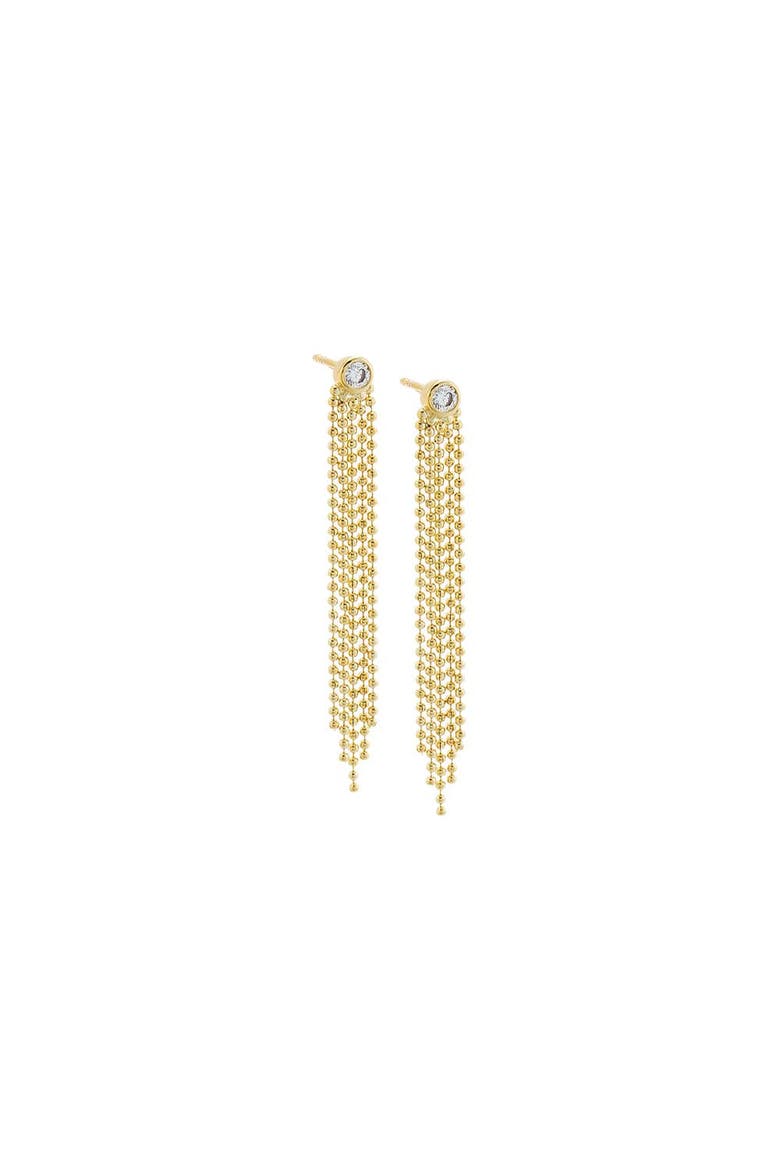 CZ Chain Tassel Stud Earring, Main, color, Gold