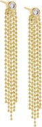 BY ADINA EDEN CZ Chain Tassel Stud Earring