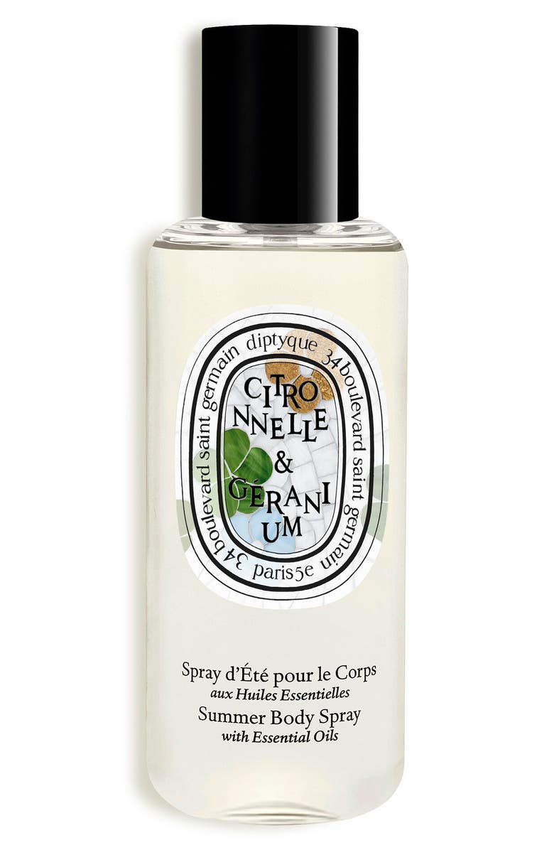 Diptyque Lemongrass & Geranium Summer Body Spray, Alternate, color, 