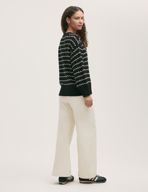 Finery London Sansa Long Sleeve Crochet Jumper In Black