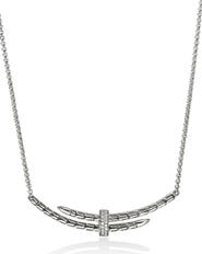 John Hardy Pavé Diamond Spear Station Necklace