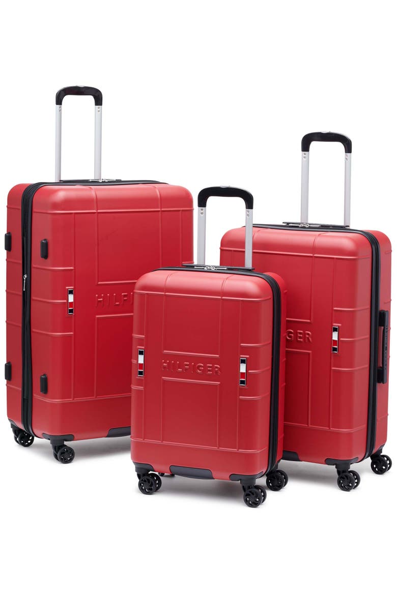 Big H 3 Piece Luggage Set, Main, color, Red