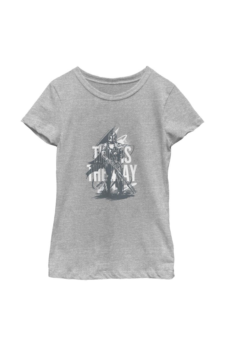 Star Wars: The Mandalorian and Grogu Girl's Star Wars The Mandalorian and Grogu This Is the Way Painting  Graphic T-Shirt, Main, color, Athletic Heather