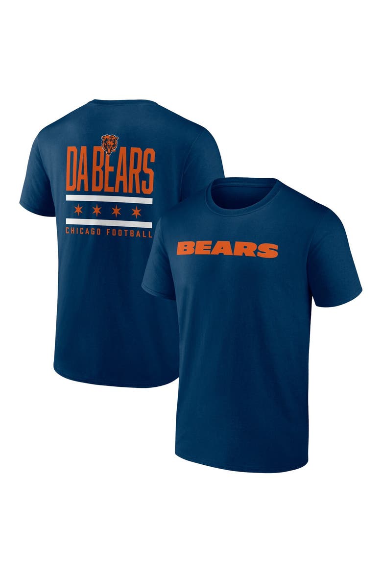 Men's Profile  Navy Chicago Bears Big & Tall Two-Sided T-Shirt, Main, color, Navy