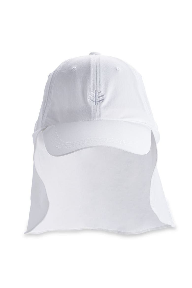 Hayden Pool Cap with Neck Drape, UPF 50+ Sun Protection, Alternate, color, White