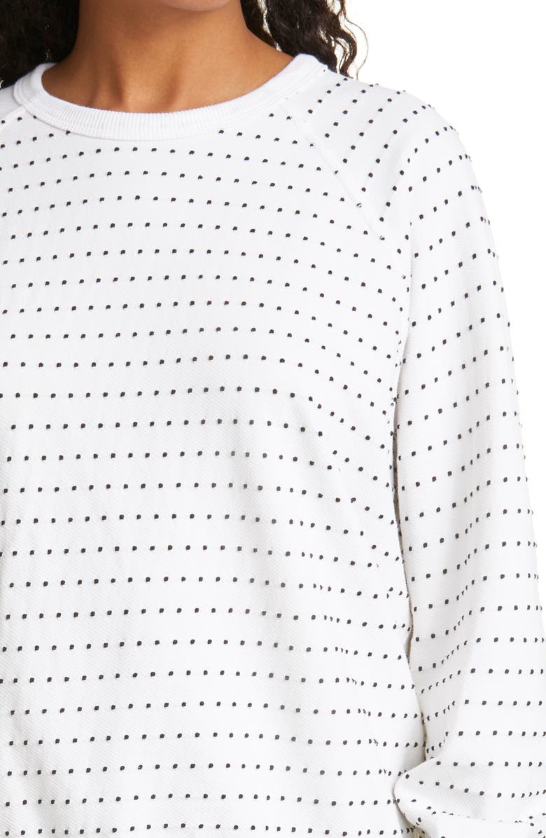 THE GREAT. The Swiss Dot Sweatshirt, Alternate, color,