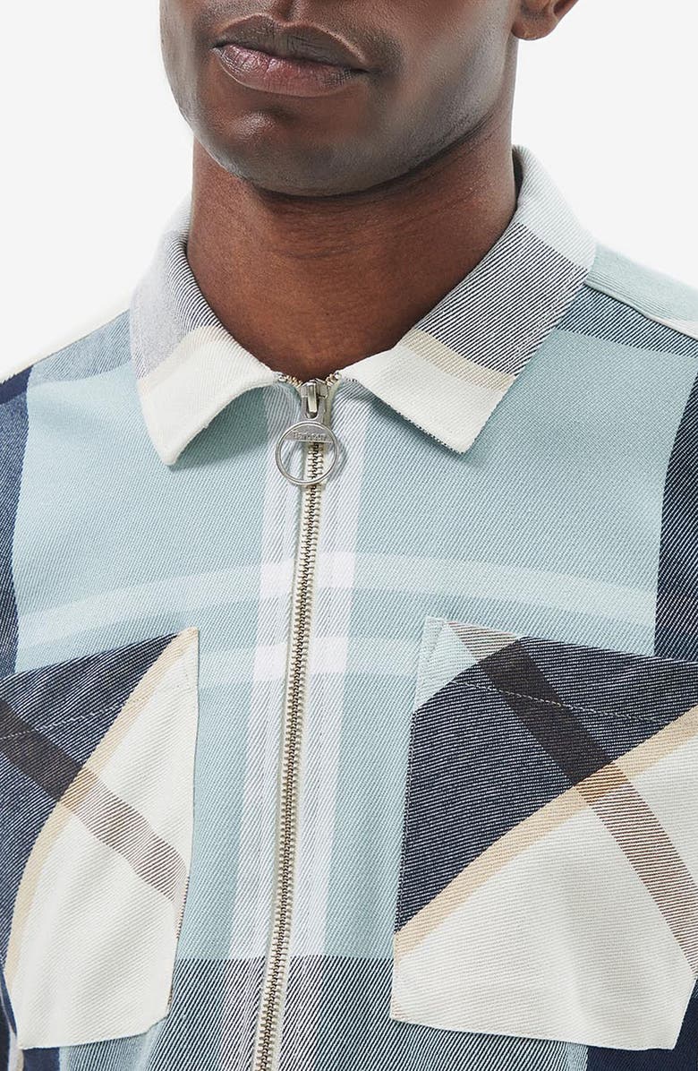 Barbour Ettrick Plaid Zip-Up Cotton Overshirt, Alternate, color, 